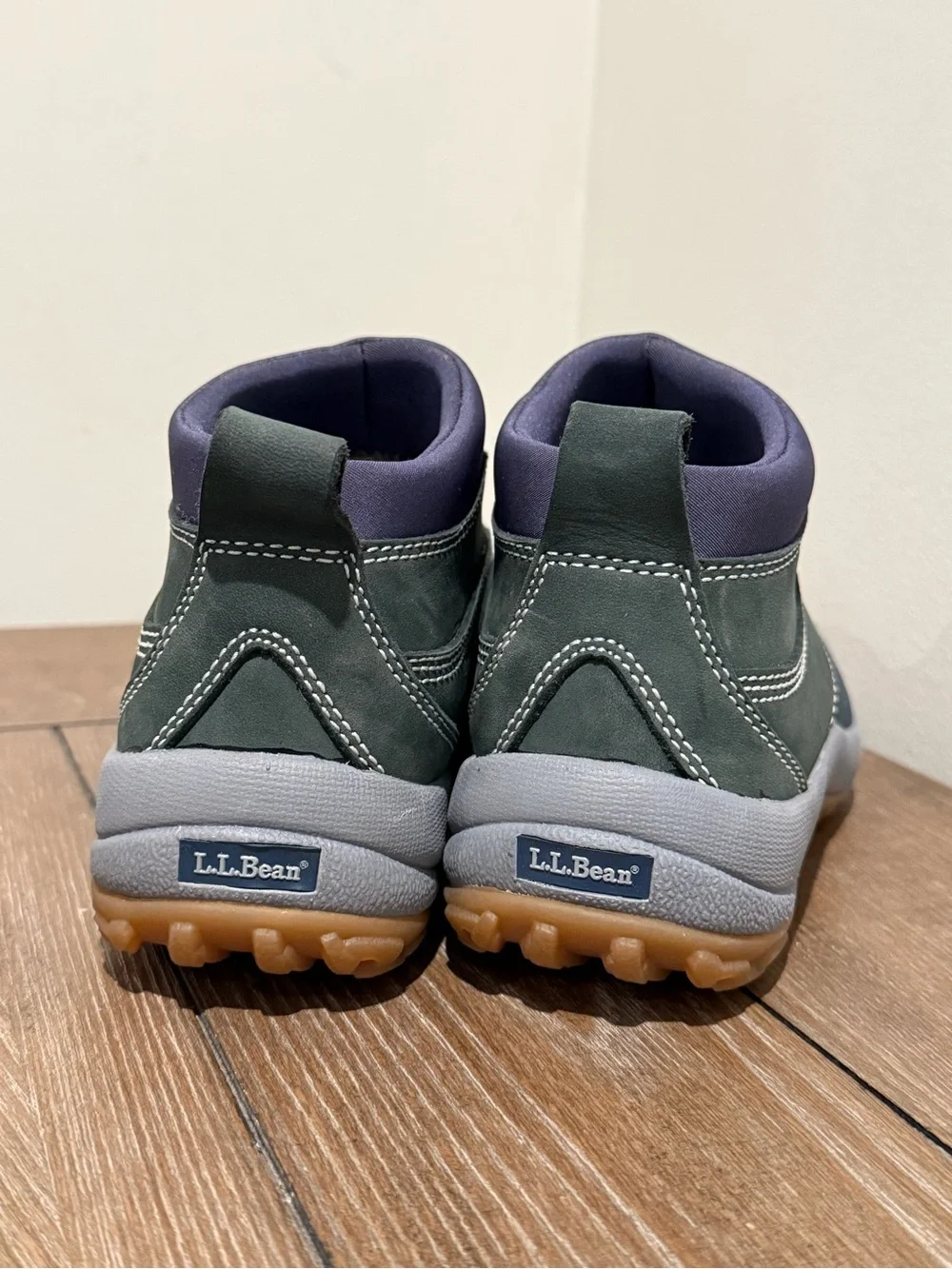L.L. Bean Kids Boots Size 3 Navy Blue Storm Chaser Pull On Ankle Duck Boots